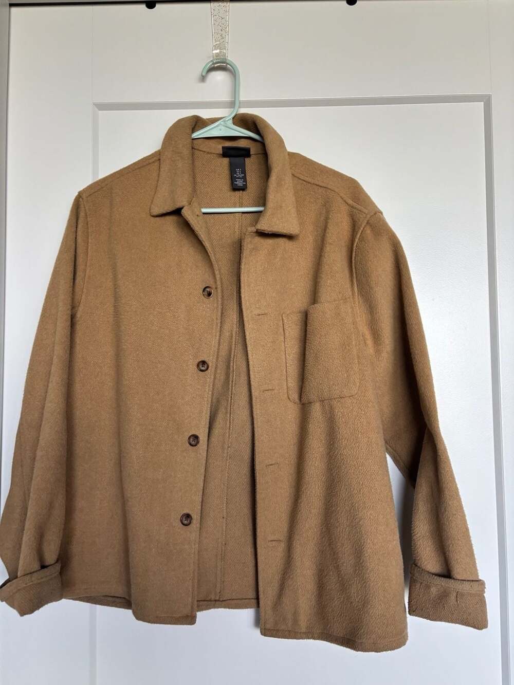 H&M Brown Boucle Overshirt Jacket Size S